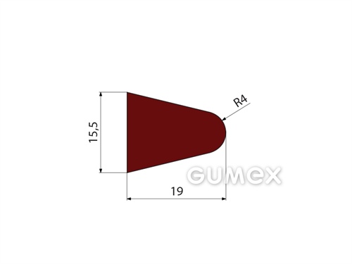 Kompaktes Silikonprofil, D-Form - 0120