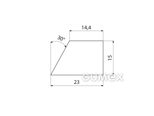 Kompaktes Silikonprofil, Trapezform - 0024