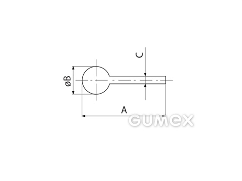 Kompaktes Silikonprofil, I-Form - 0171