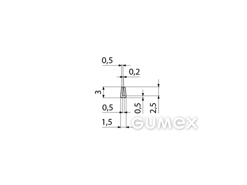 Kompaktes Silikonprofil, U-Form - 0104