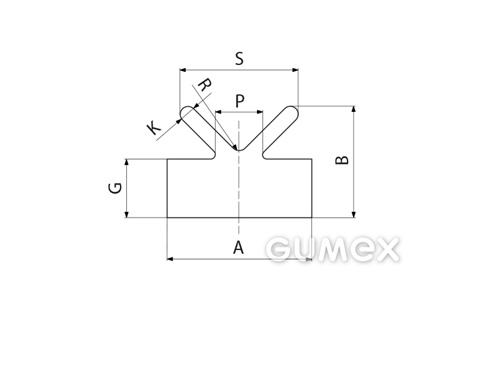 Kompaktes Silikonprofil, mit Formgebung - 0168