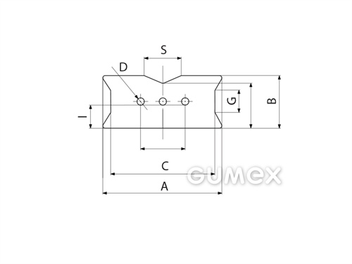 Kompaktes Silikonprofil, mit Formgebung, Hohlkammern - 0123