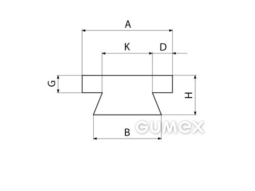 Kompaktes Silikonprofil, T-Form - 0213