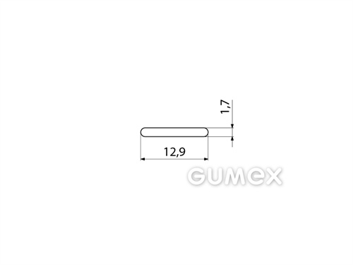 Kompaktes Silikonprofil, I-Form - 0101