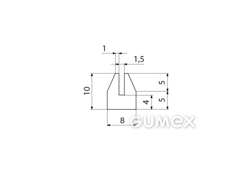 Kompaktes Silikonprofil, U-Form - 0105