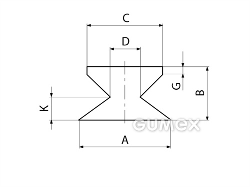 Kompaktes Silikonprofil, X-Form - 0122