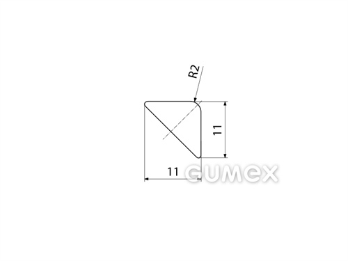 Kompaktes Silikonprofil, Dreieck-Form - 0030