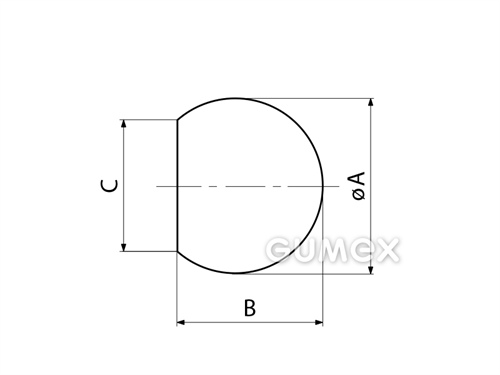 Kompaktes Silikonprofil, D-Form - 0121