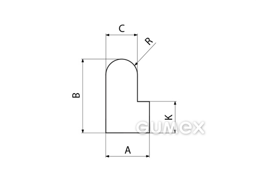 Kompaktes Silikonprofil, L-Form - 0209