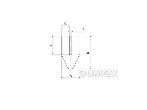Kompaktes Silikonprofil, U-Form - 0179