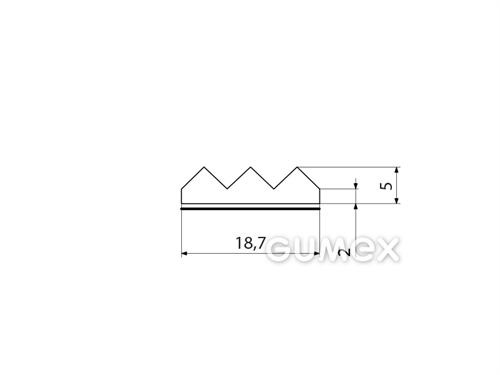 Kompaktes Silikonprofil, mit Formgebung - 0161