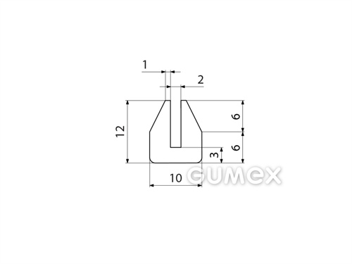 Kompaktes Silikonprofil, U-Form - 0105